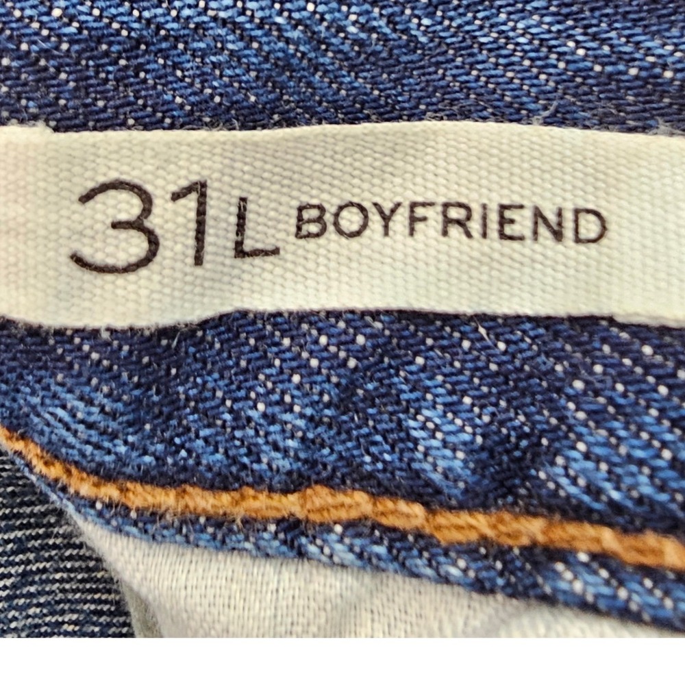 Banana Republic Boyfriend Jeans Men 31L Blue Premium Denim Streetwear Distressed - Picture 10 of 15